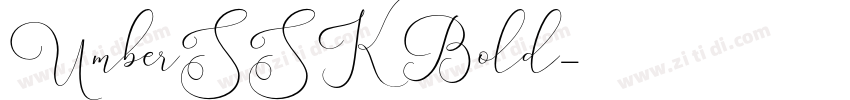 UmberSSK Bold字体转换